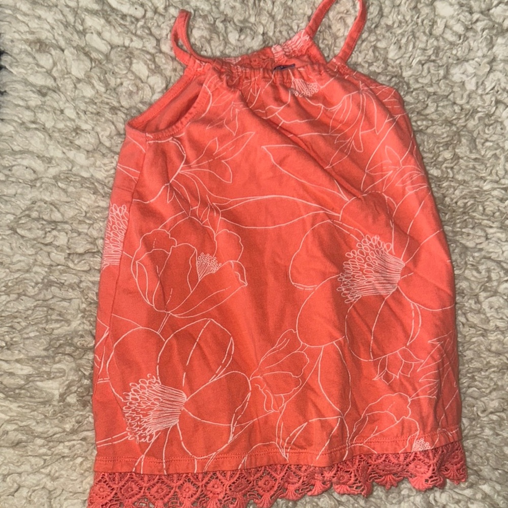 Floral Coral Kids Size 18-24M Old Navy Dress.